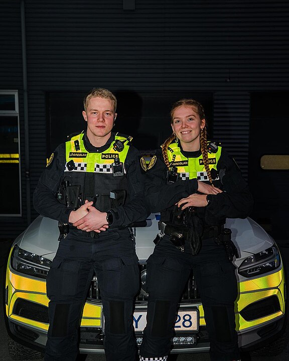 the Icelandic police officers in their uniform