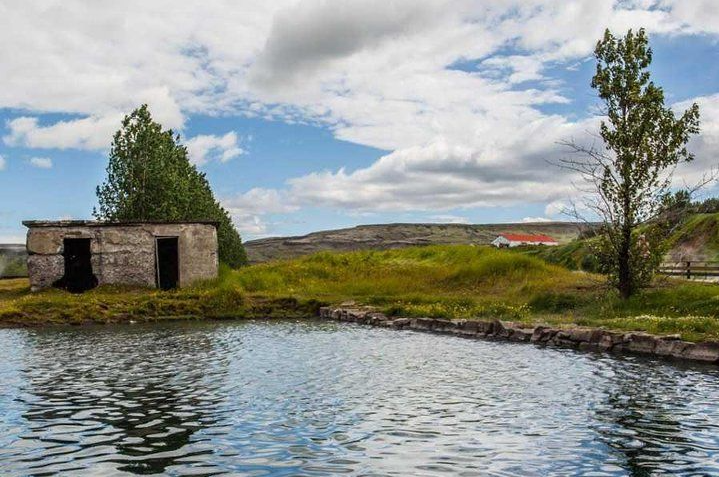 the hot spring of Secret Lagoon Iceland