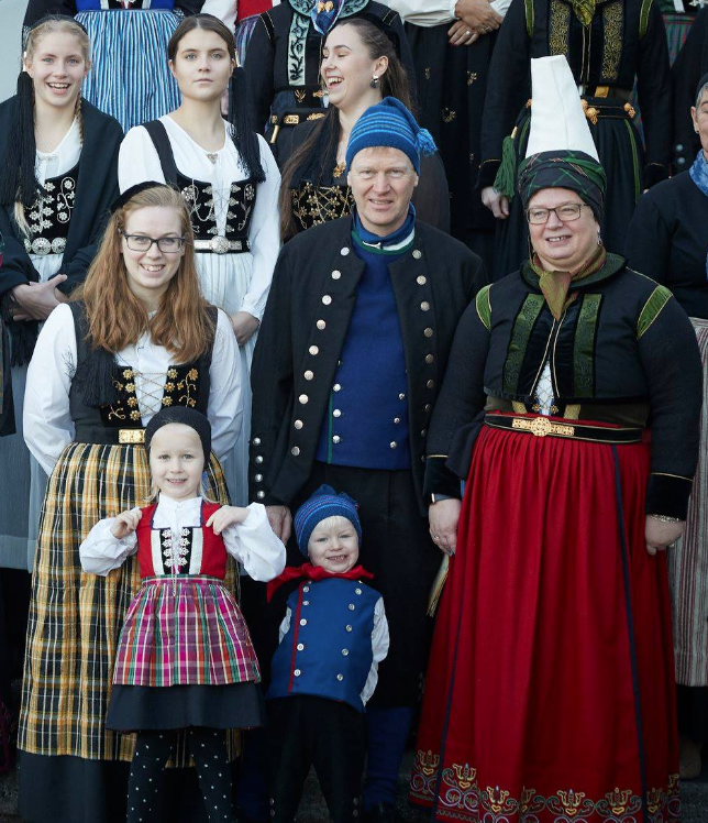 Icelandic kids in iceland traditional clothes
