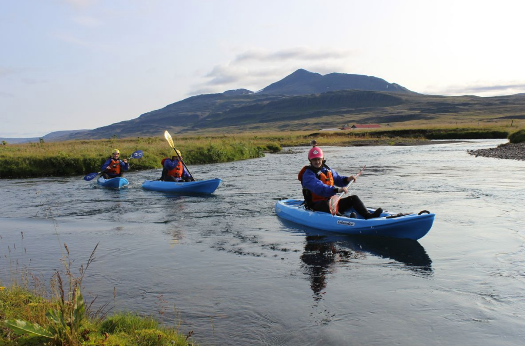 kayak in Iceland fjords