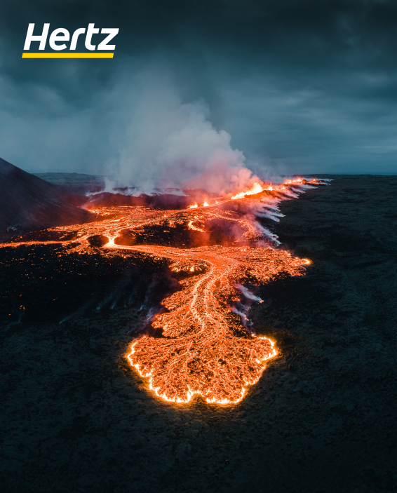 when the Litli Hrutur mountain was still erupting