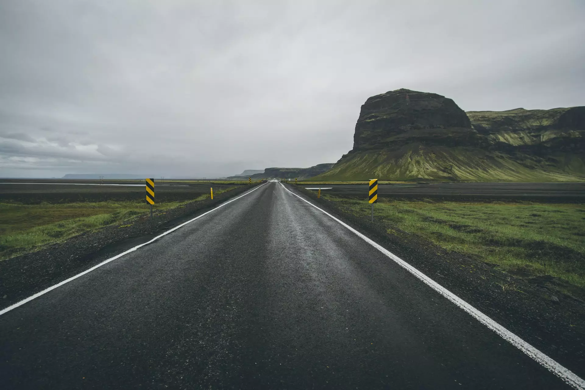 Paved Route 1 Ring Road in Iceland