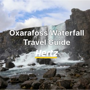 the Oxarafoss Waterfall in Iceland, a waterfall in Golden circle