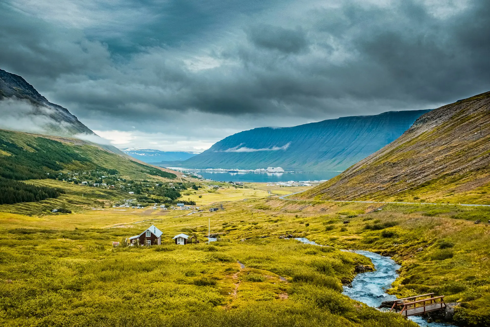 The cultural capital of Ísafjörður town in the Westfjords Iceland