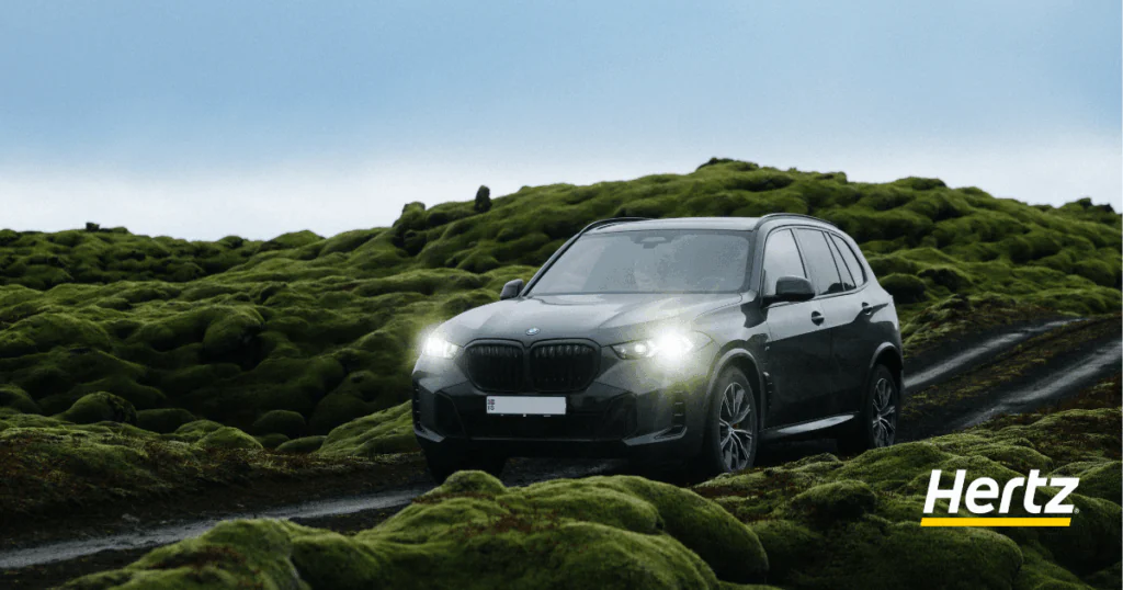 driving the BMW X5 SUV in Iceland 