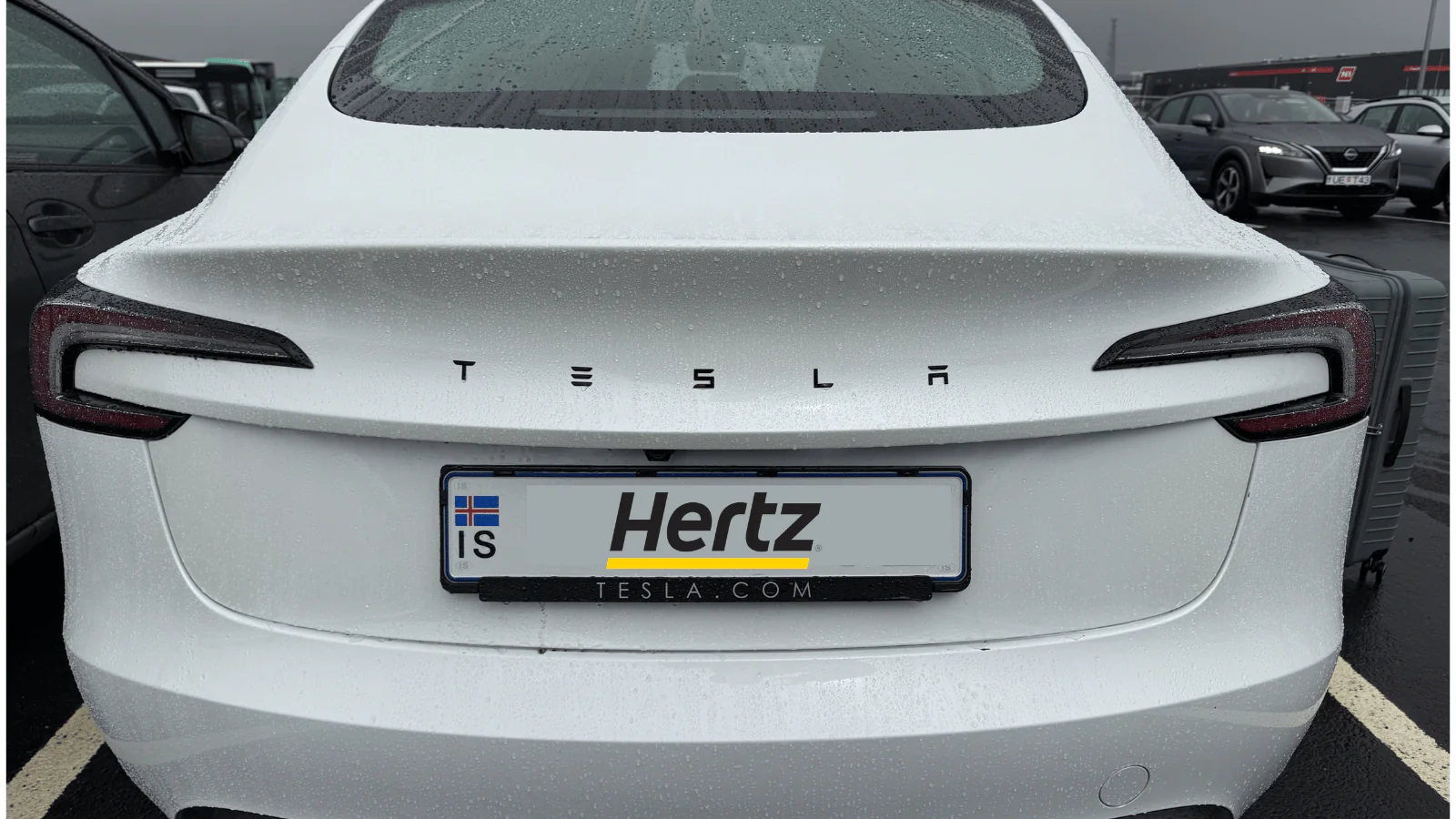 Tesla Model 3 exterior Iceland rental