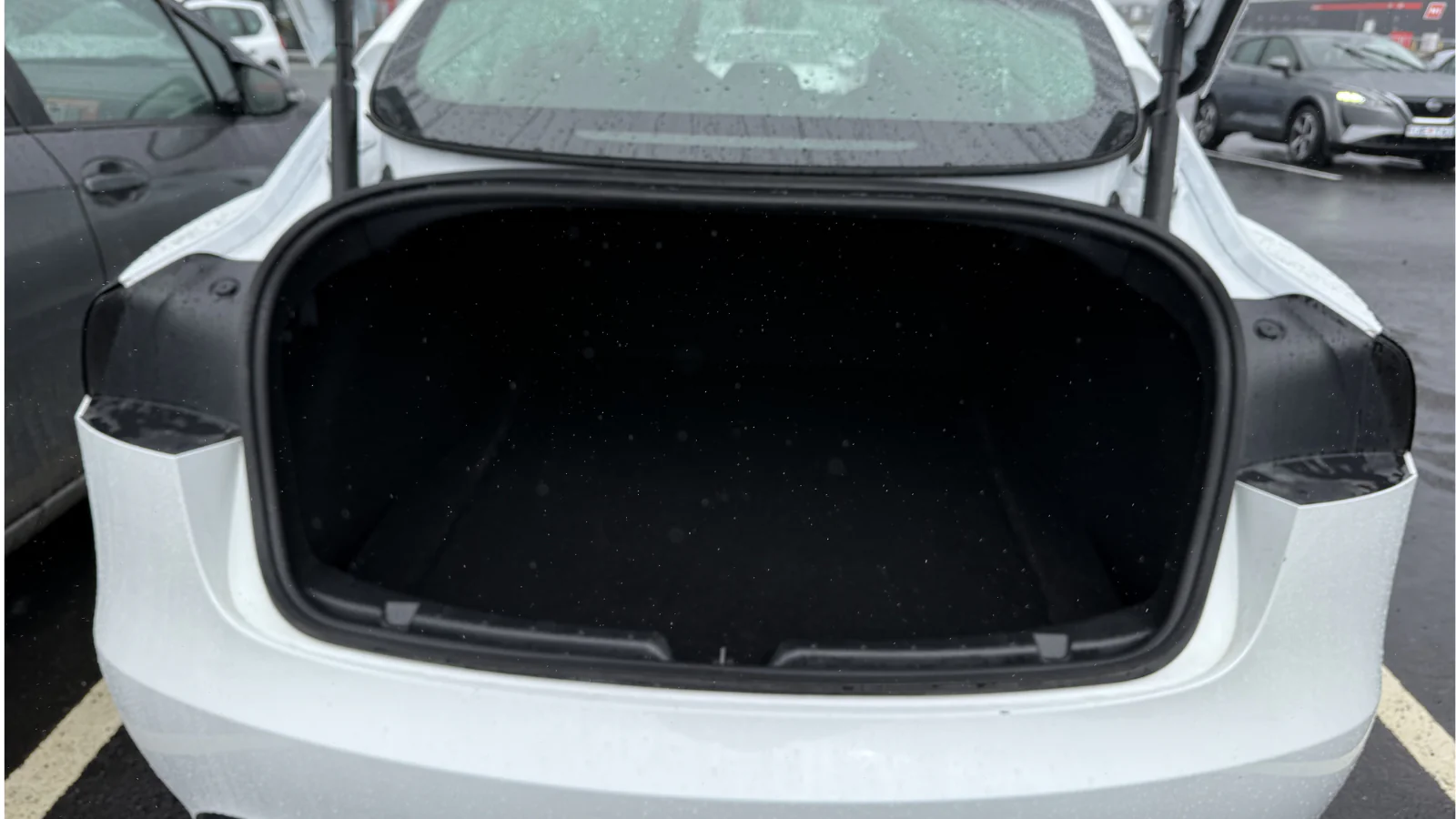 Tesla Model 3 empty trunk boot space Iceland rental