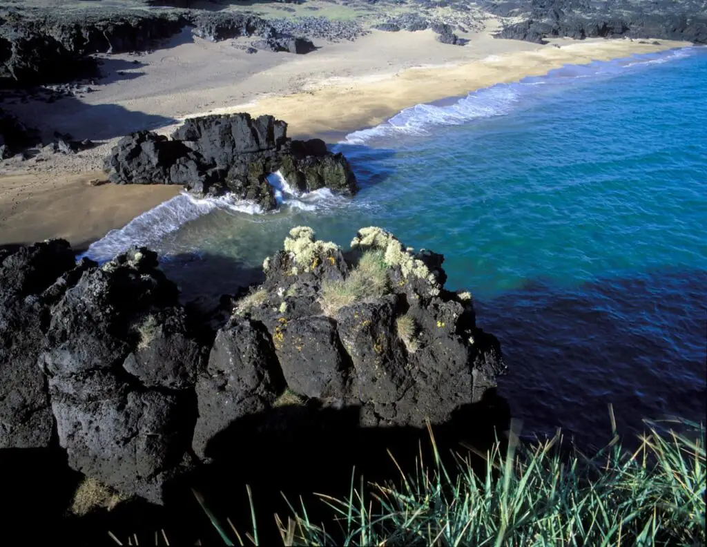 Skardsvik Beach in West iceland