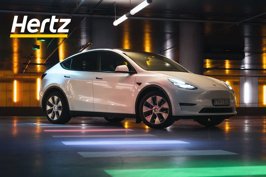 Tesla electric vehicle available for rental in Iceland