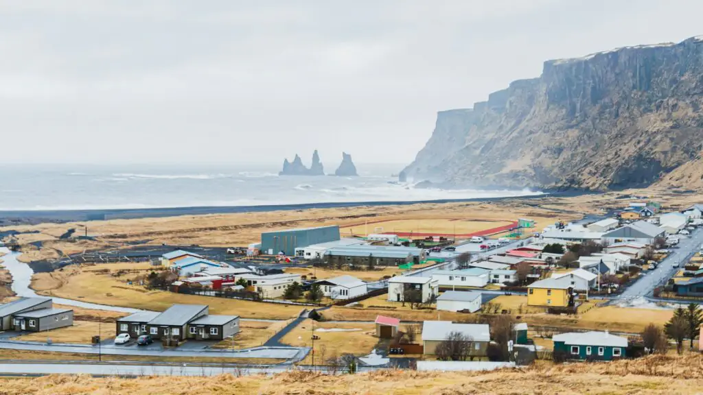 town of vik is a good hub for travelling in iceland