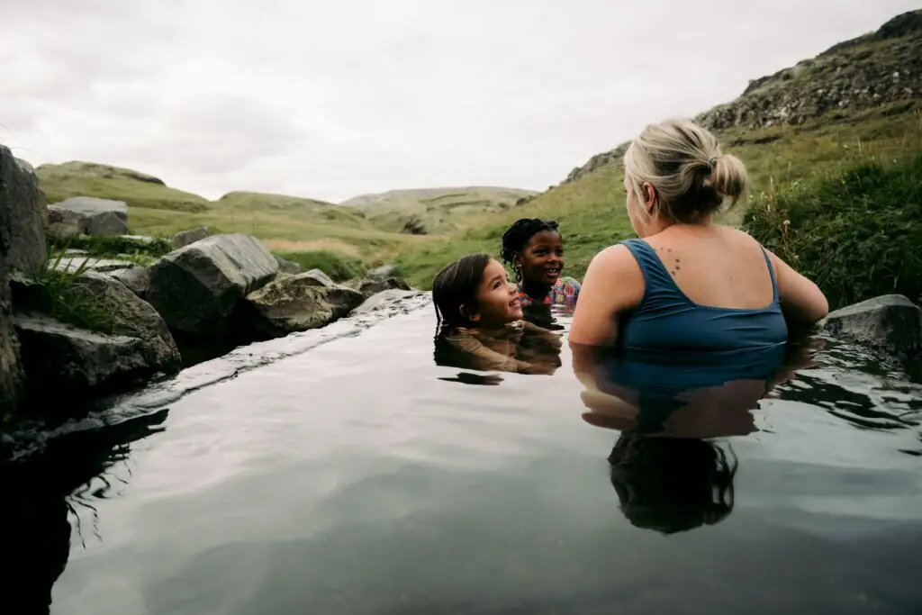 visiting one of the oldest hot spring in iceland
