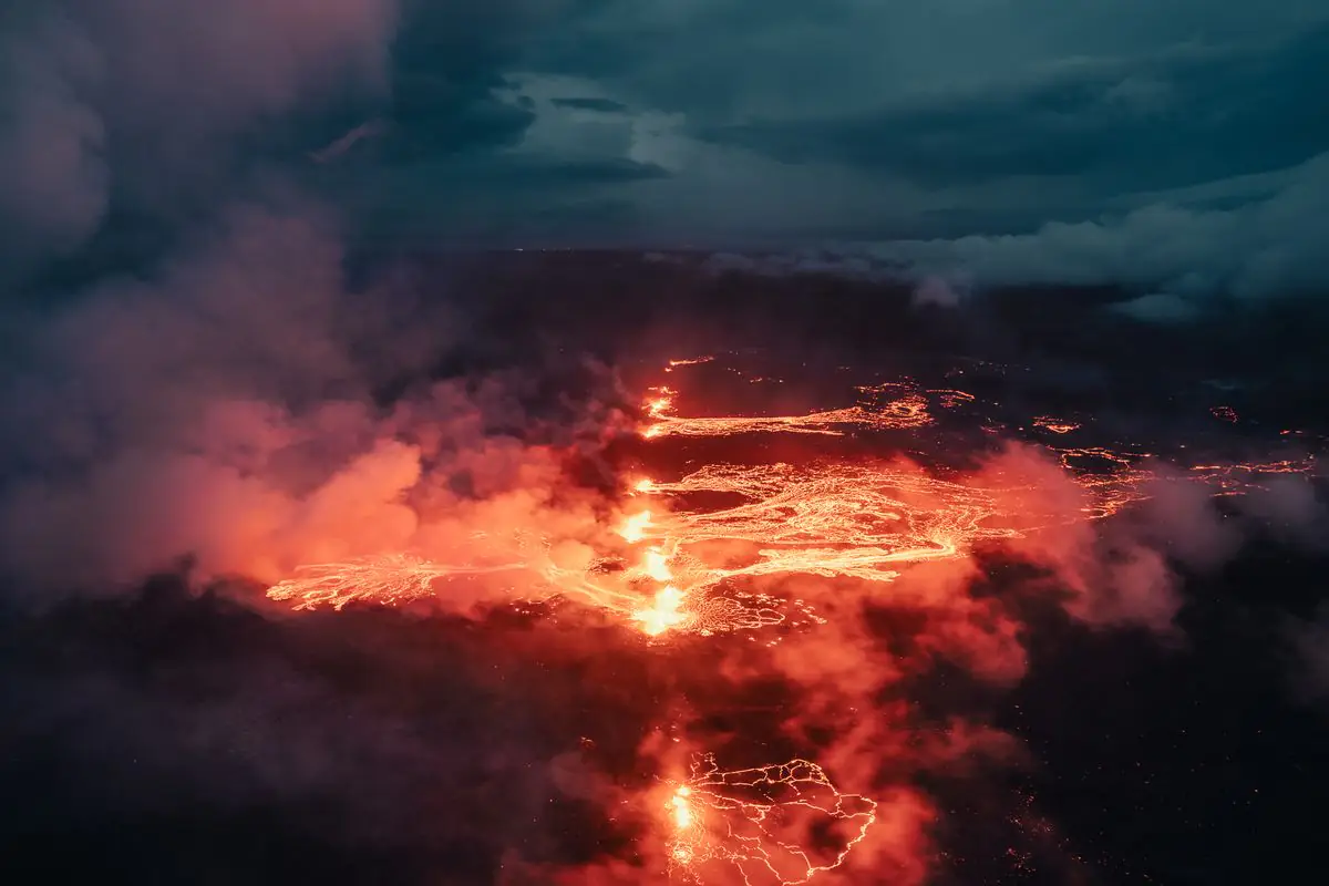 Volcanic eruption in Iceland