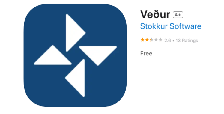 冰島氣象局app