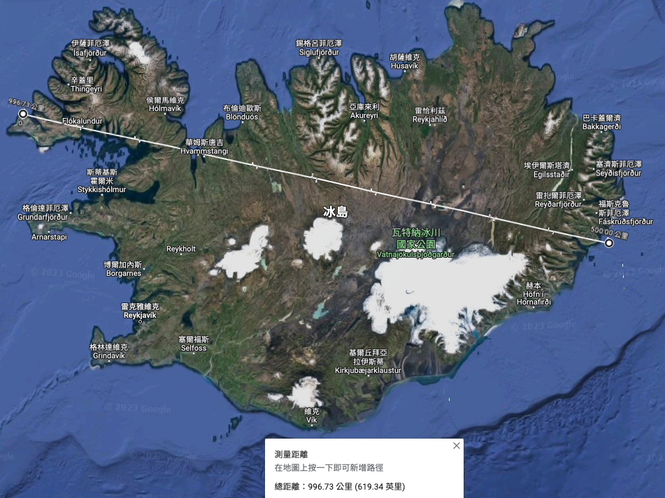 冰島面積